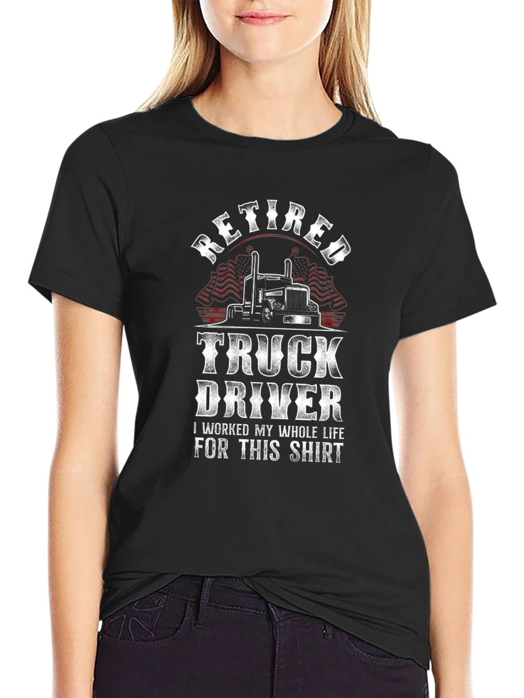 Retired Truck Driver Novelty Graphic T-Shirt