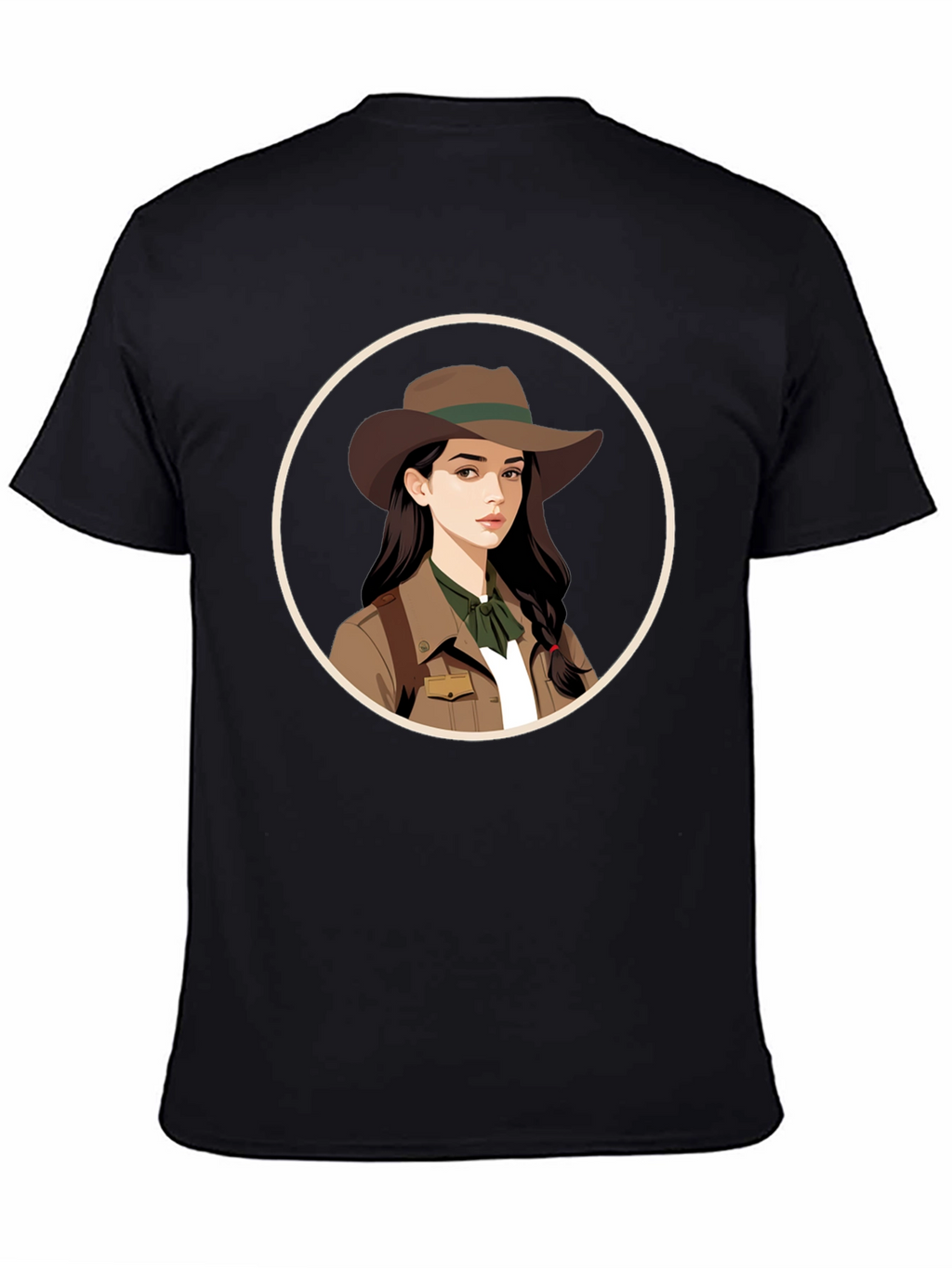 Adventurer Girl Graphic Tee - Black Unisex T-Shirt