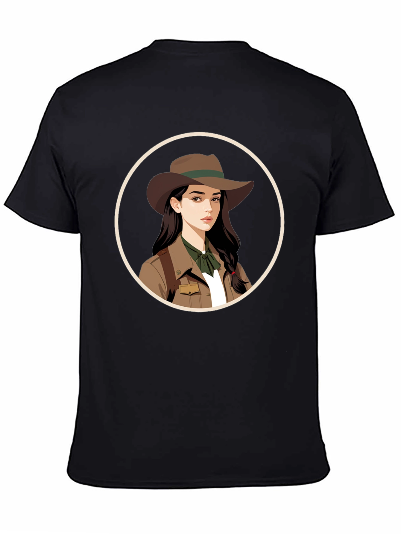 Adventurer Girl Graphic Tee - Black Unisex T-Shirt