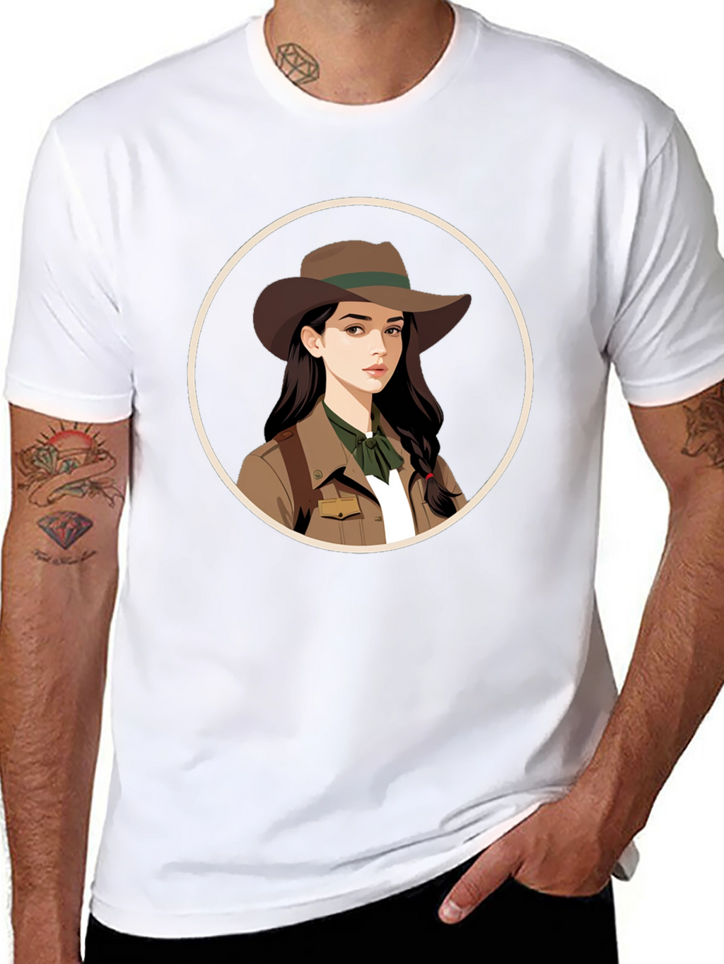Adventurer Girl Graphic Tee - Black Unisex T-Shirt