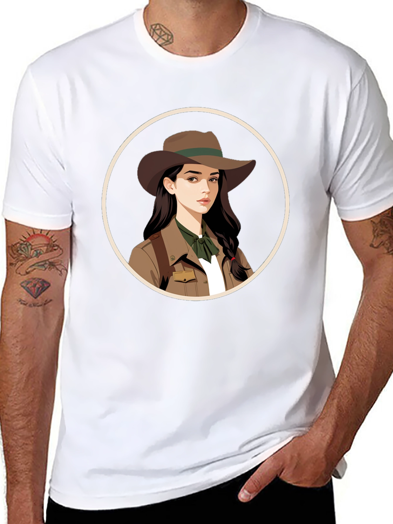Adventurer Girl Graphic Tee - Black Unisex T-Shirt