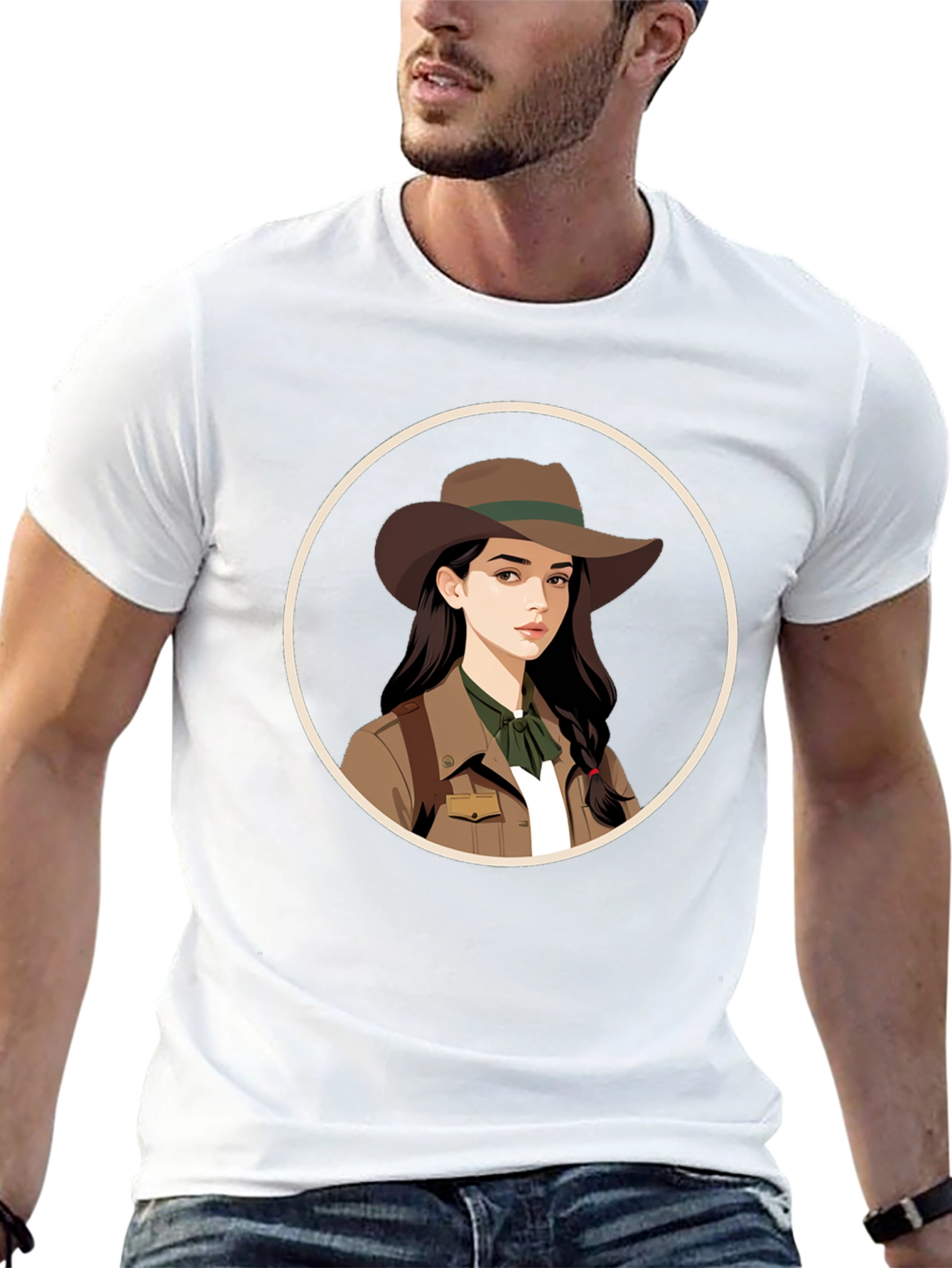 Adventurer Girl Graphic Tee - Black Unisex T-Shirt