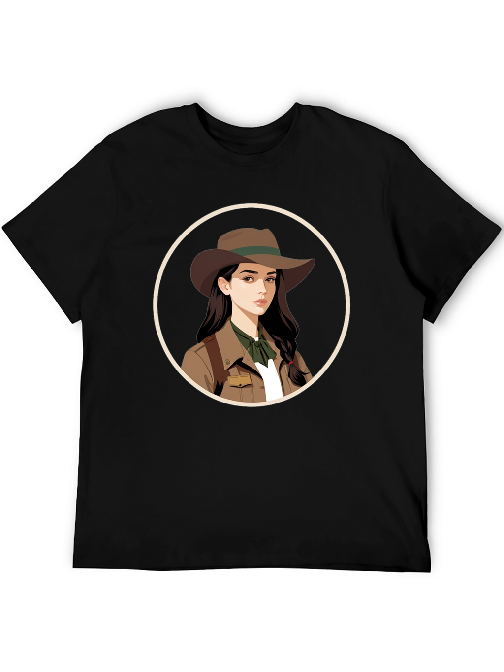 Adventurer Girl Graphic Tee - Black Unisex T-Shirt