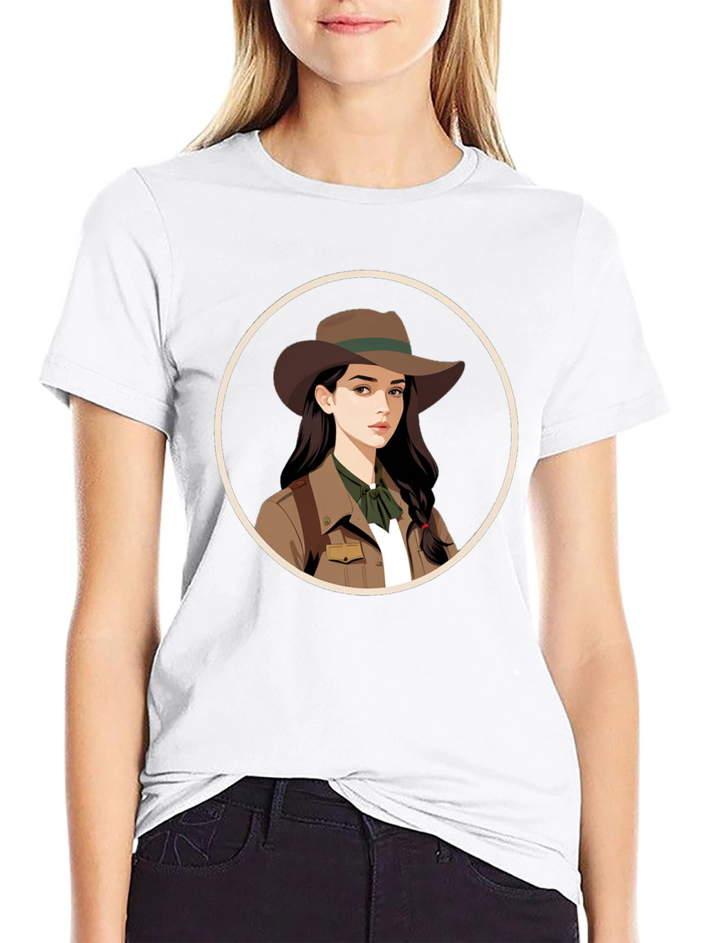 Adventurer Girl Graphic Tee - Black Unisex T-Shirt