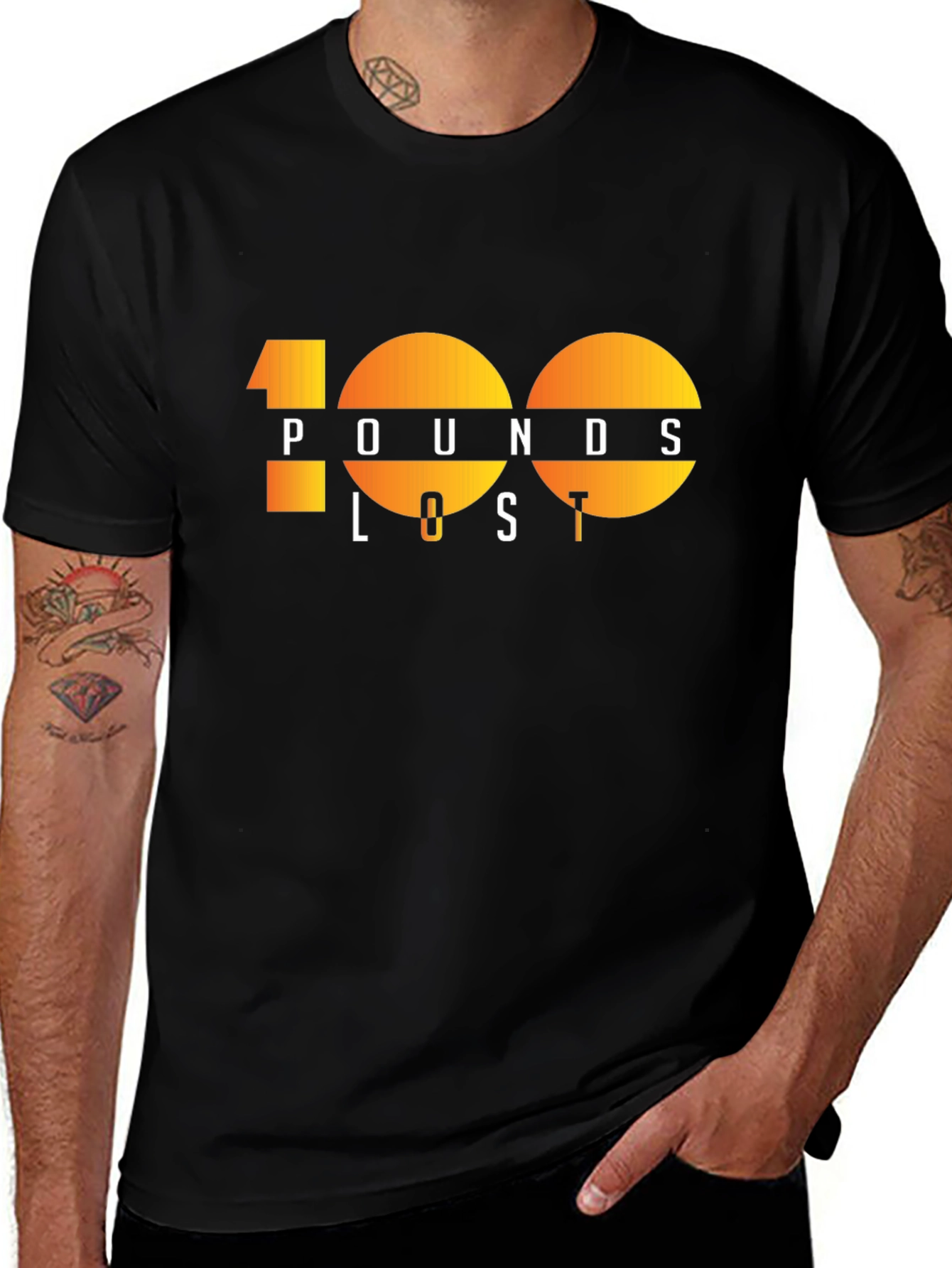 100 Pounds Lost Graphic Tee - Black