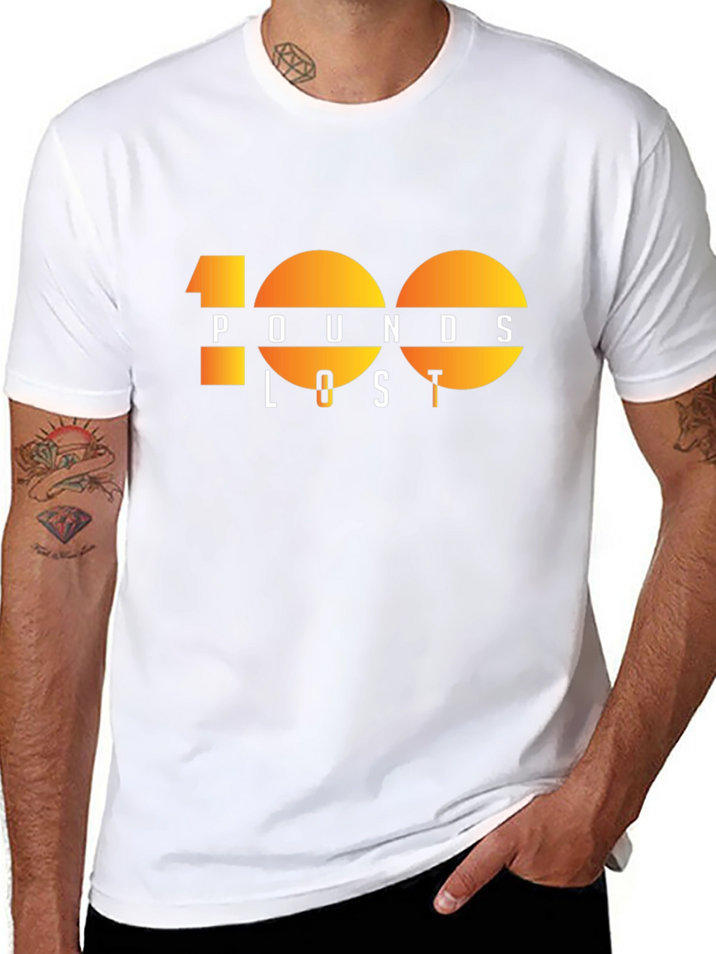100 Pounds Lost Graphic Tee - Black