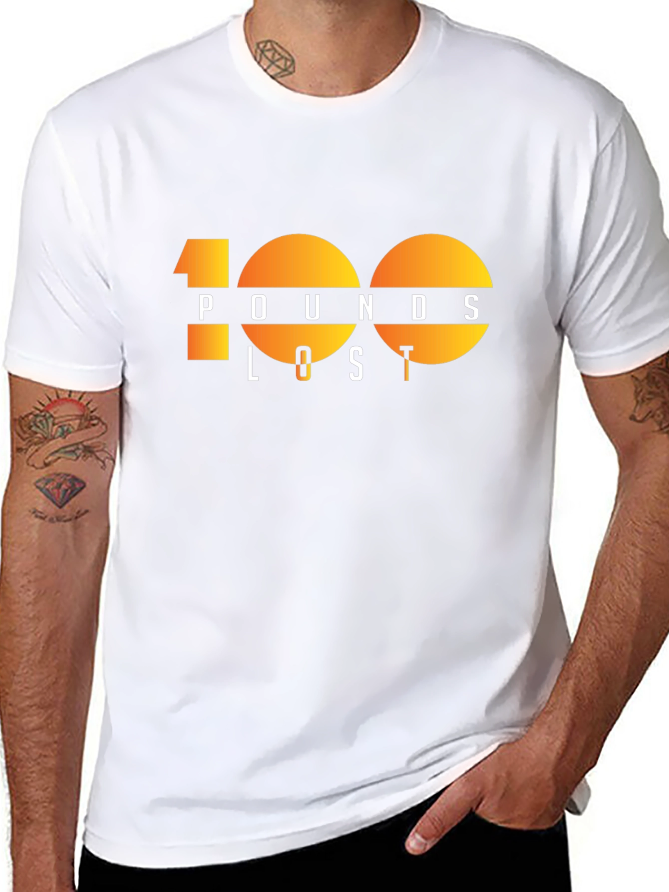 100 Pounds Lost Graphic Tee - Black