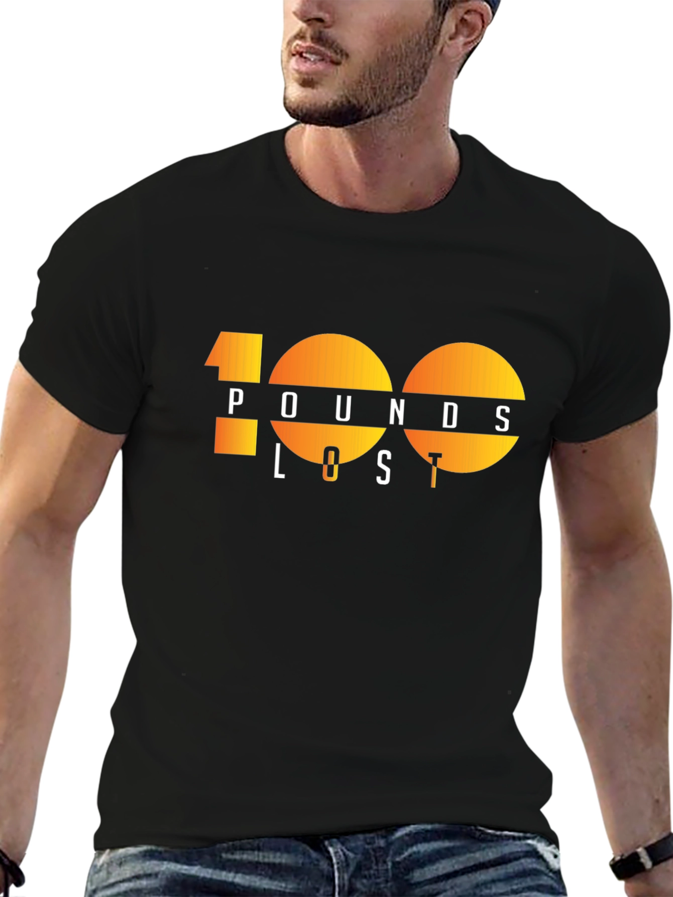 100 Pounds Lost Graphic Tee - Black