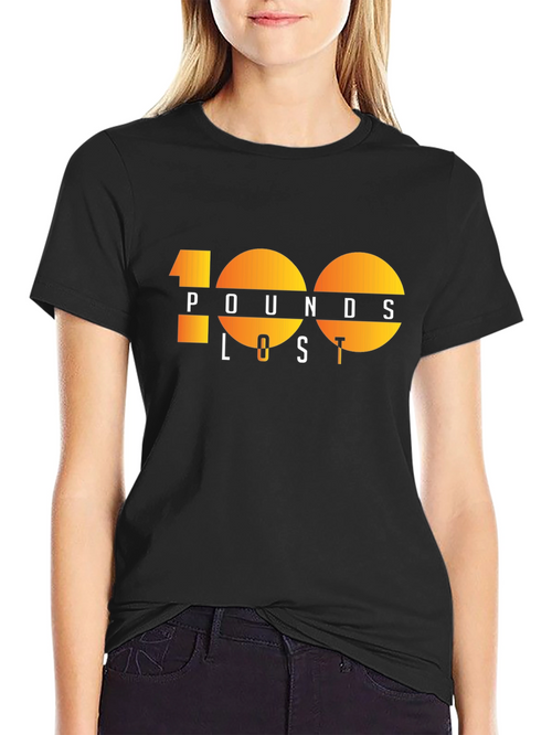 100 Pounds Lost Graphic Tee - Black