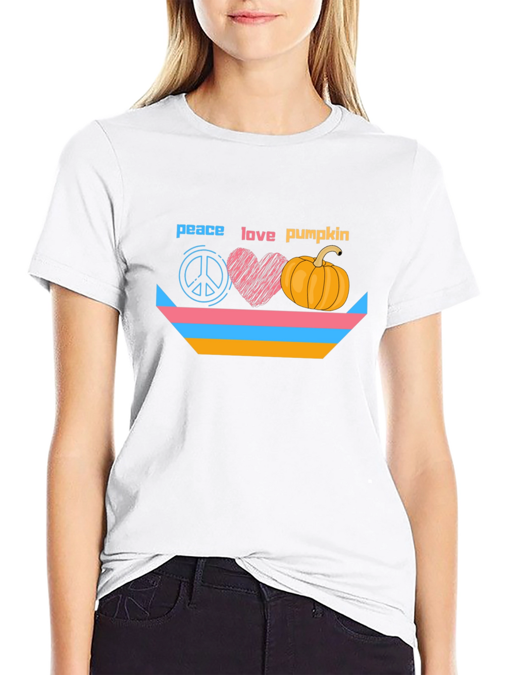 Peace Love Pumpkin Graphic T-Shirt