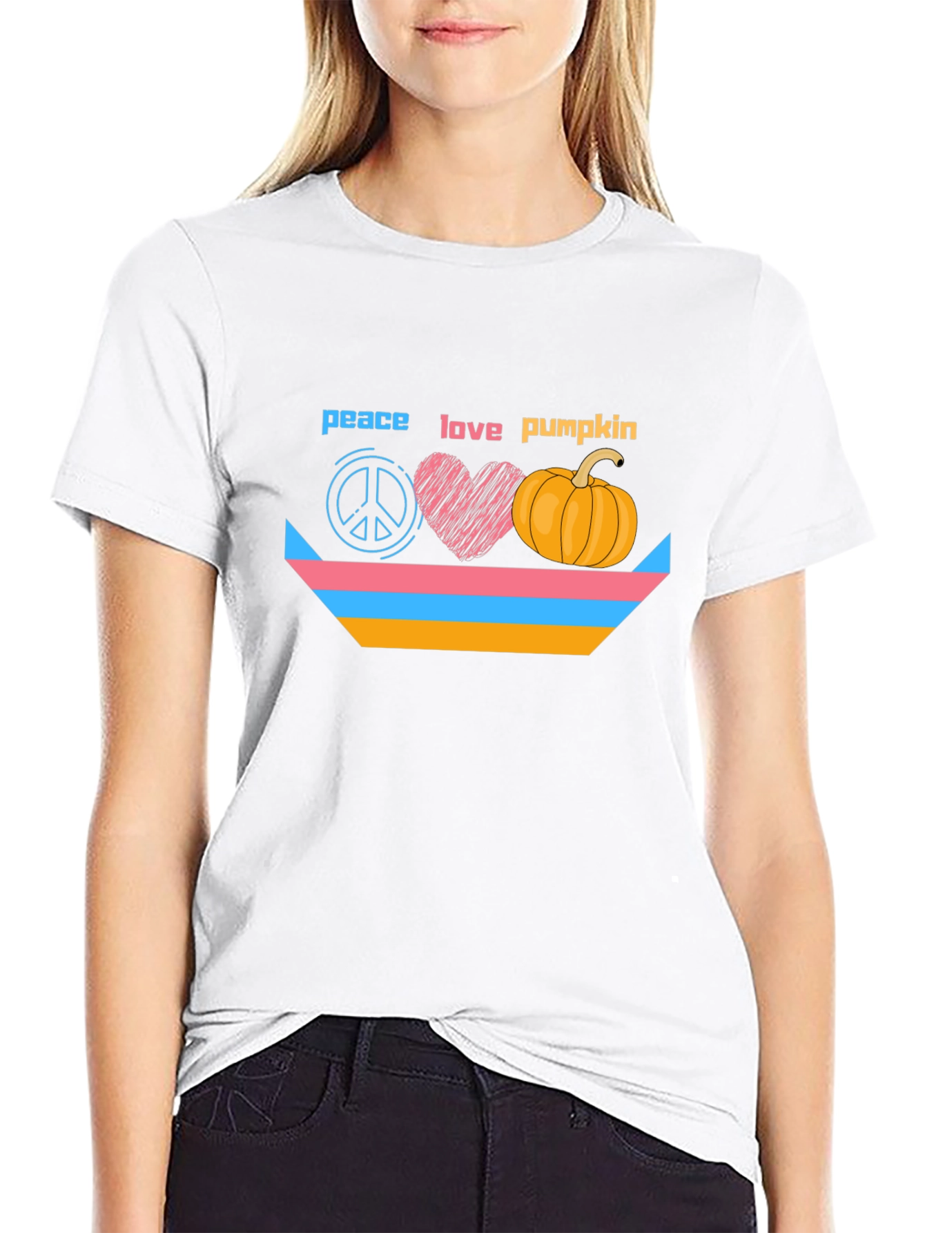 Peace Love Pumpkin Graphic T-Shirt