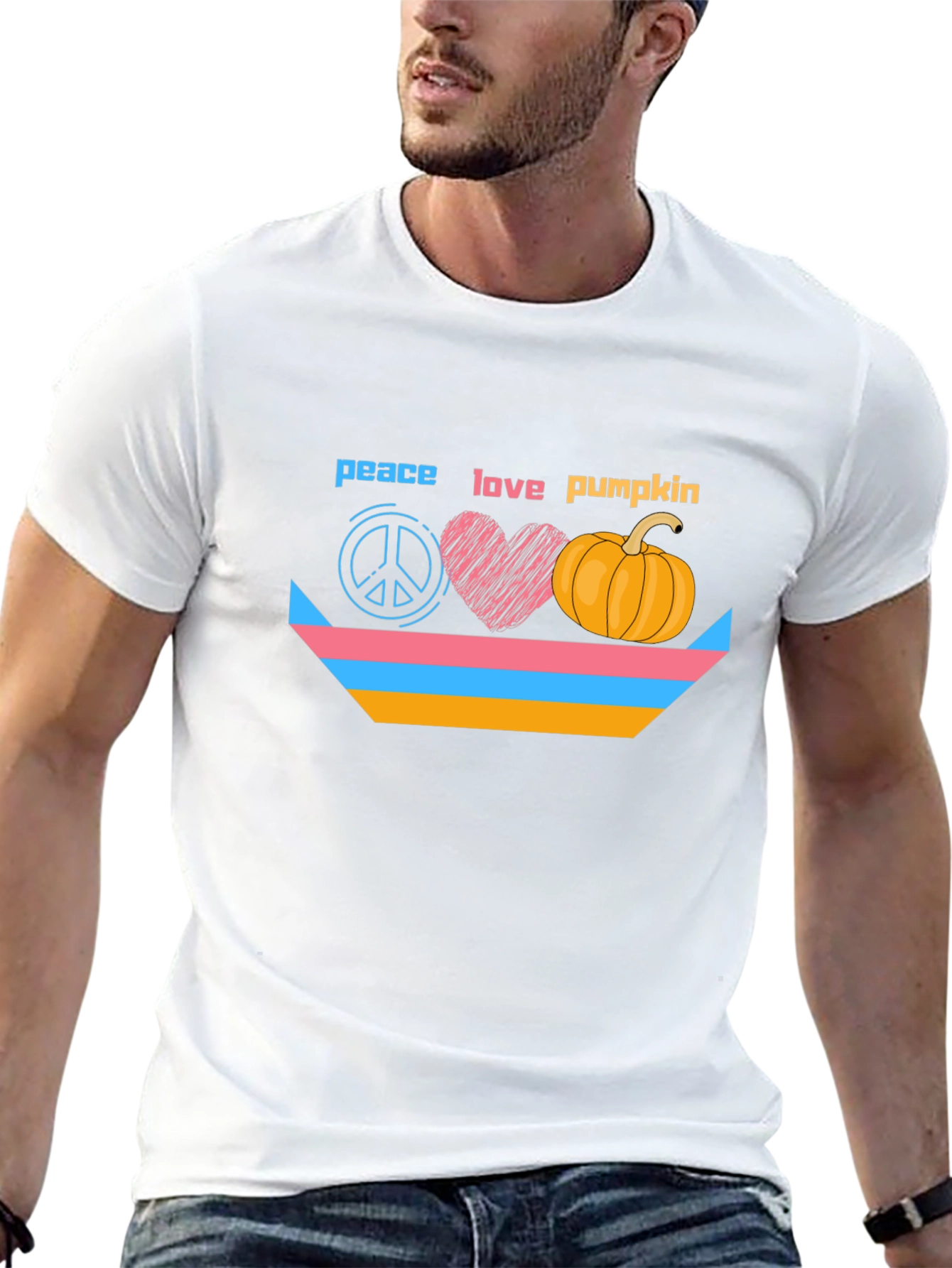 Peace Love Pumpkin Graphic T-Shirt
