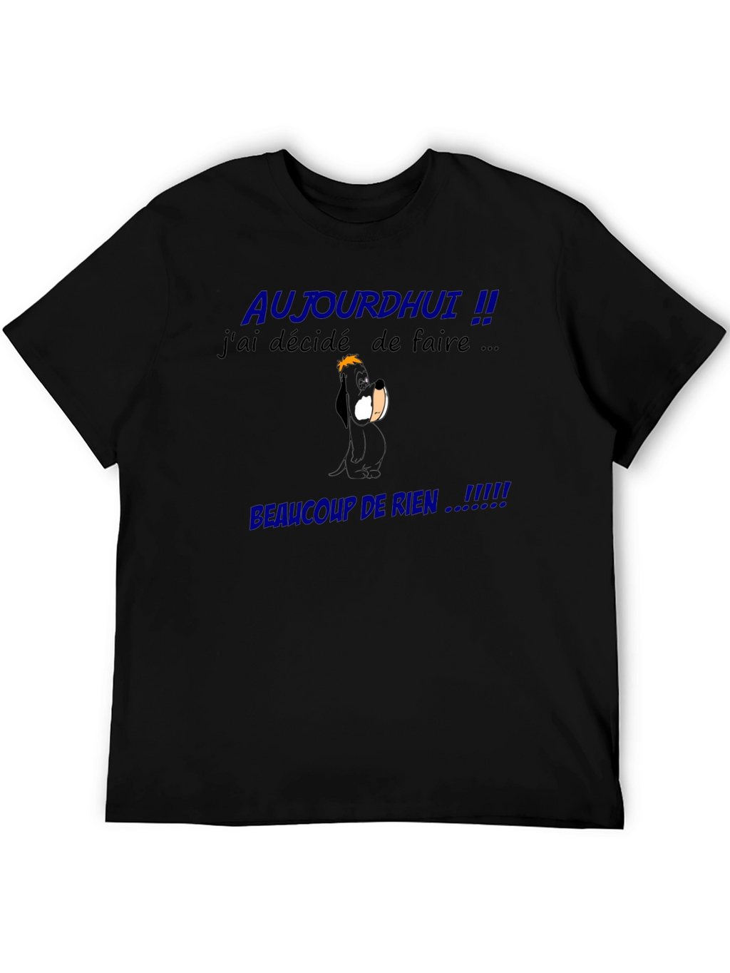 Funny French Slogan Graphic Tee - Beaucoup De Rien!
