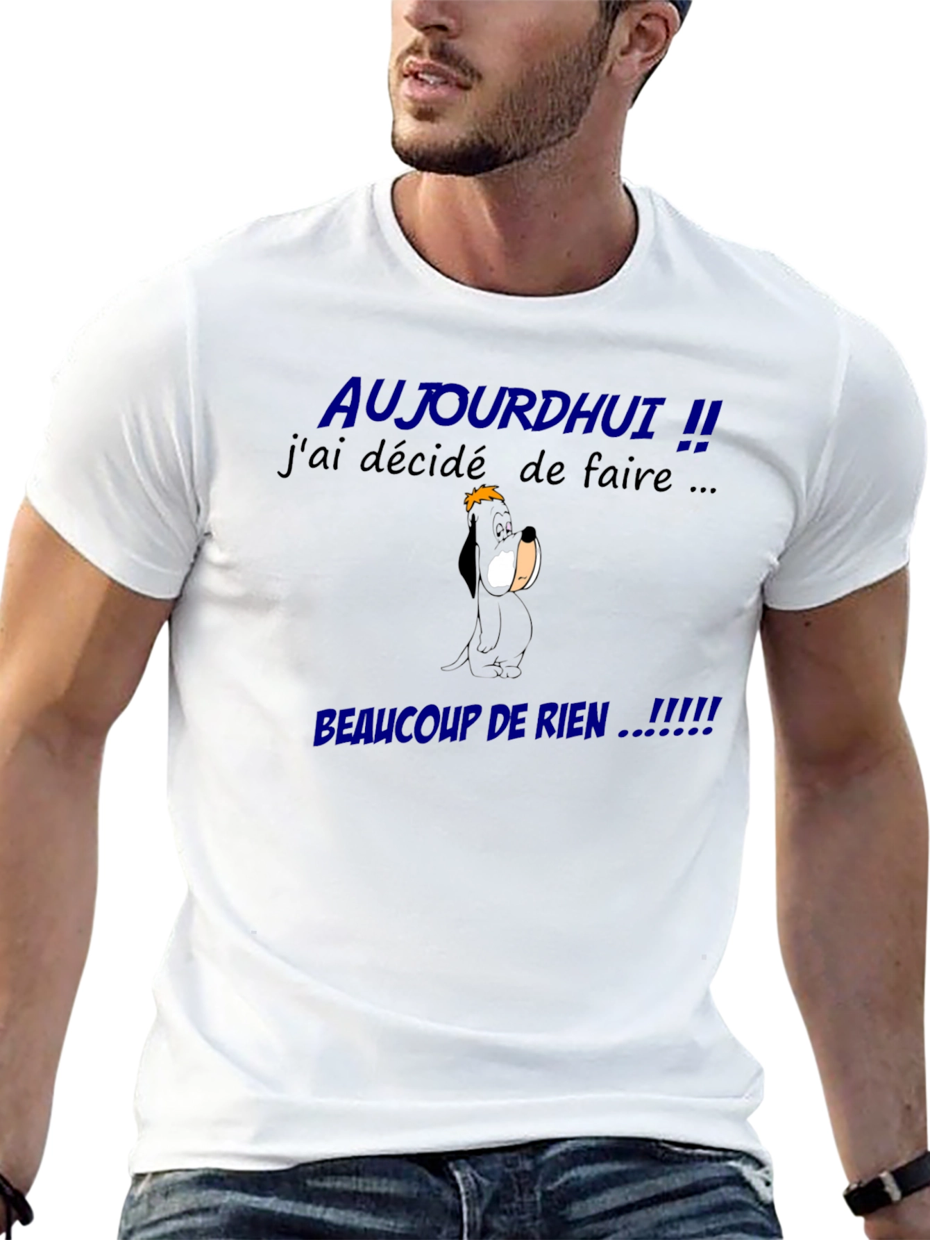 Funny French Slogan Graphic Tee - Beaucoup De Rien!
