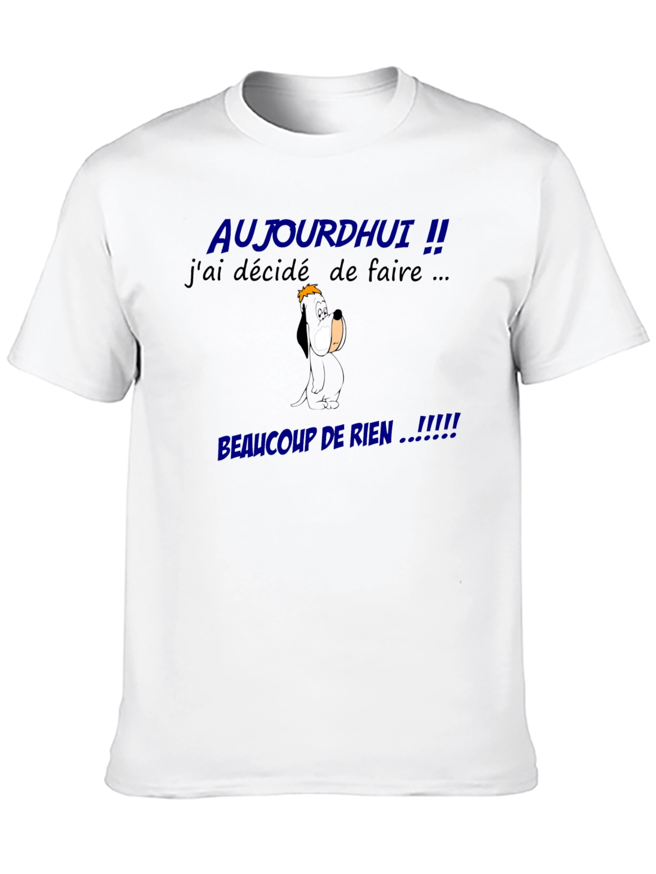 Funny French Slogan Graphic Tee - Beaucoup De Rien!