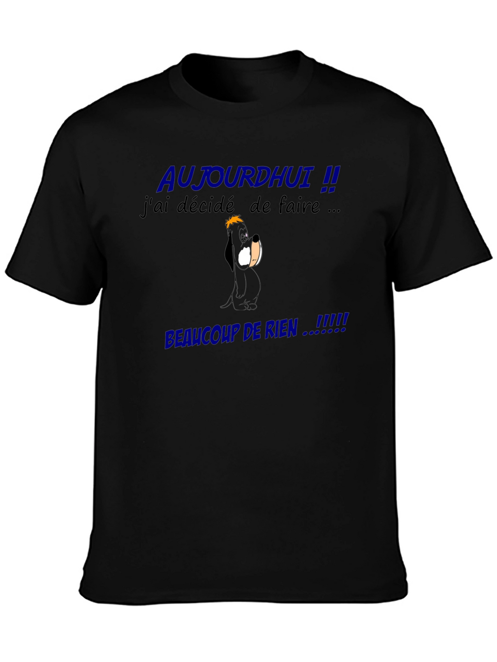 Funny French Slogan Graphic Tee - Beaucoup De Rien!