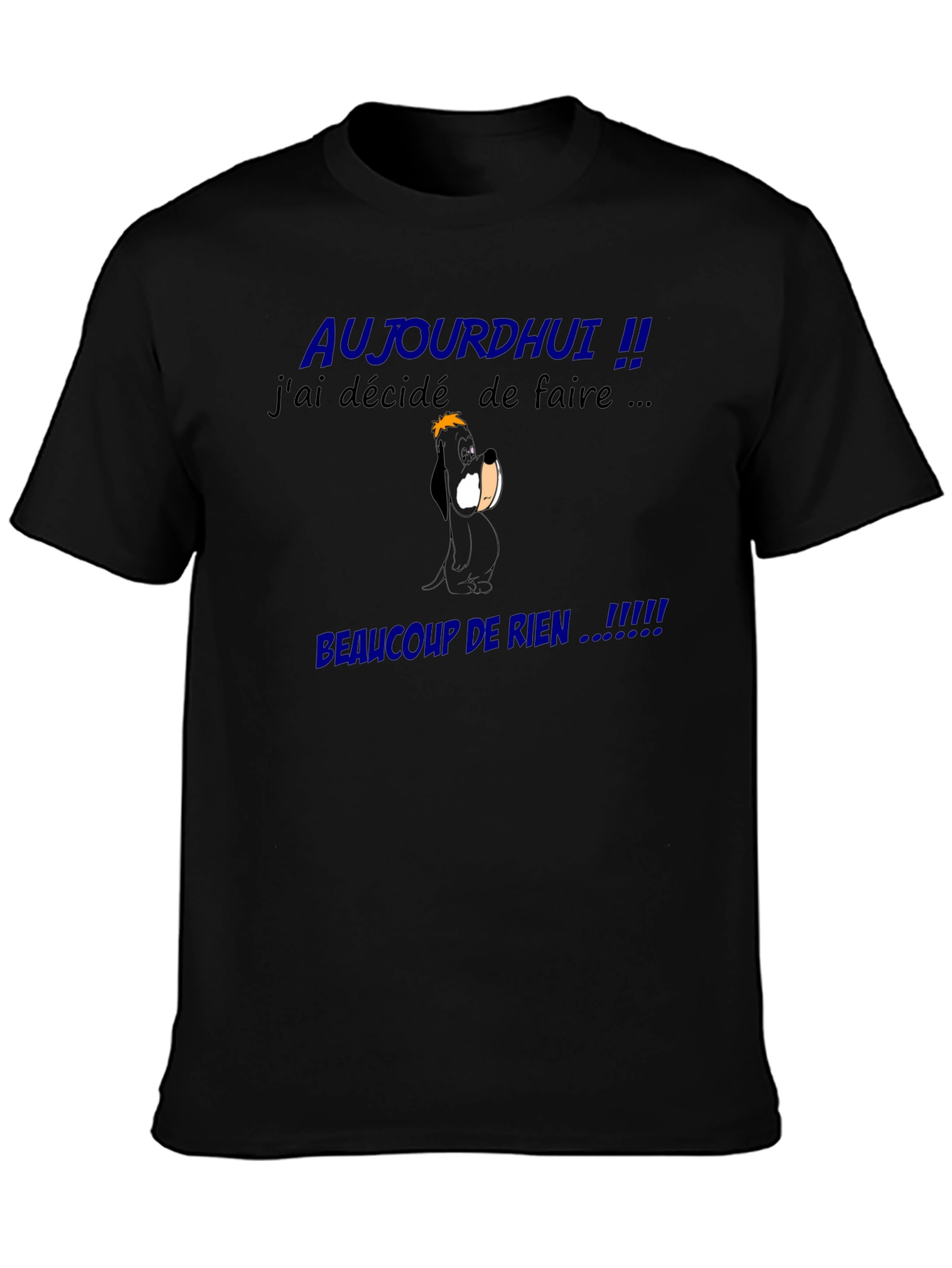 Funny French Slogan Graphic Tee - Beaucoup De Rien!