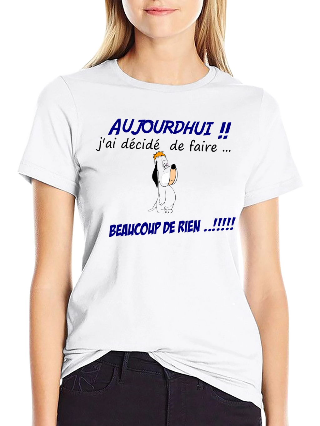 Funny French Slogan Graphic Tee - Beaucoup De Rien!