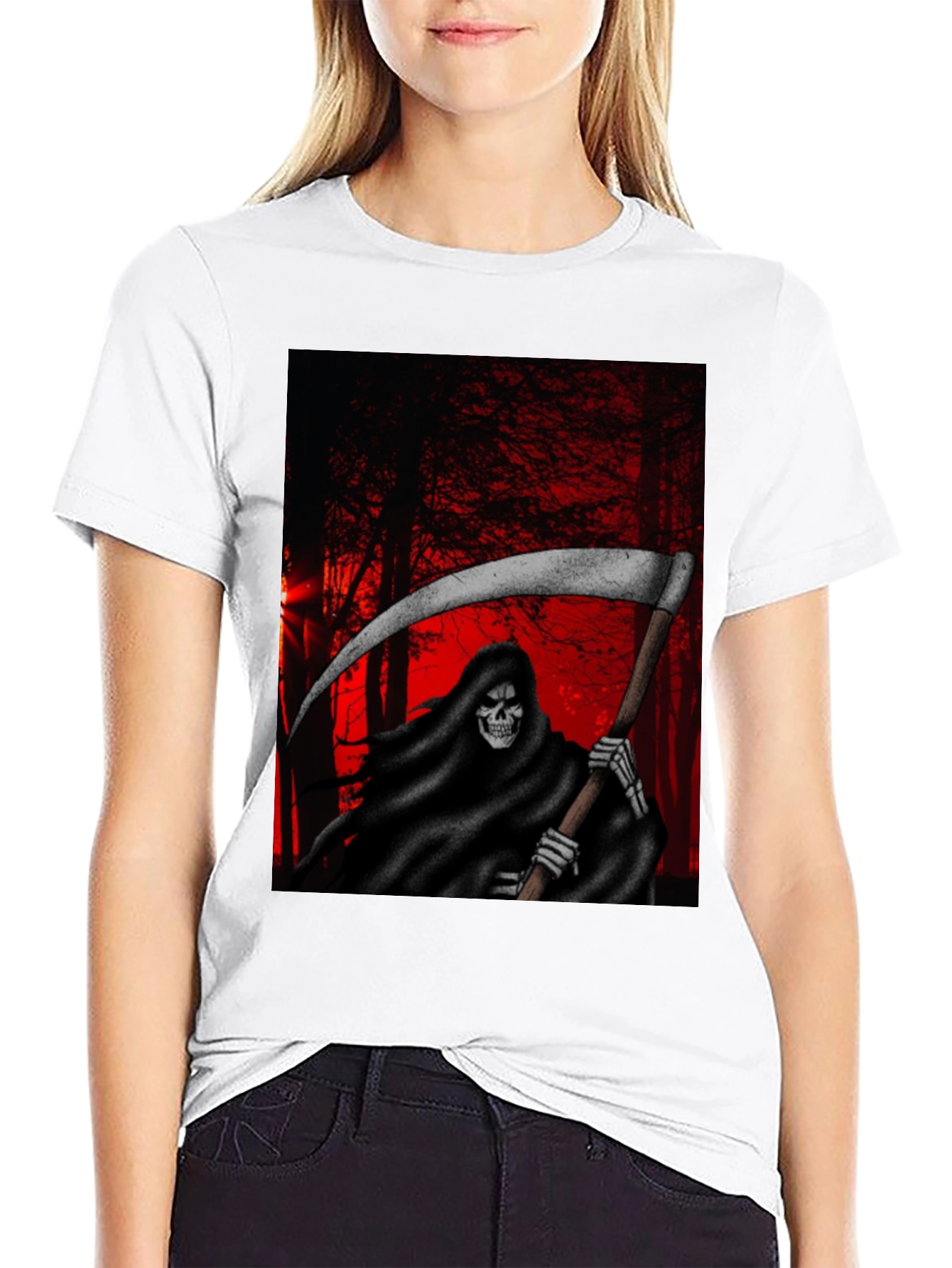 Grim Reaper T-Shirt - Dark Forest Design