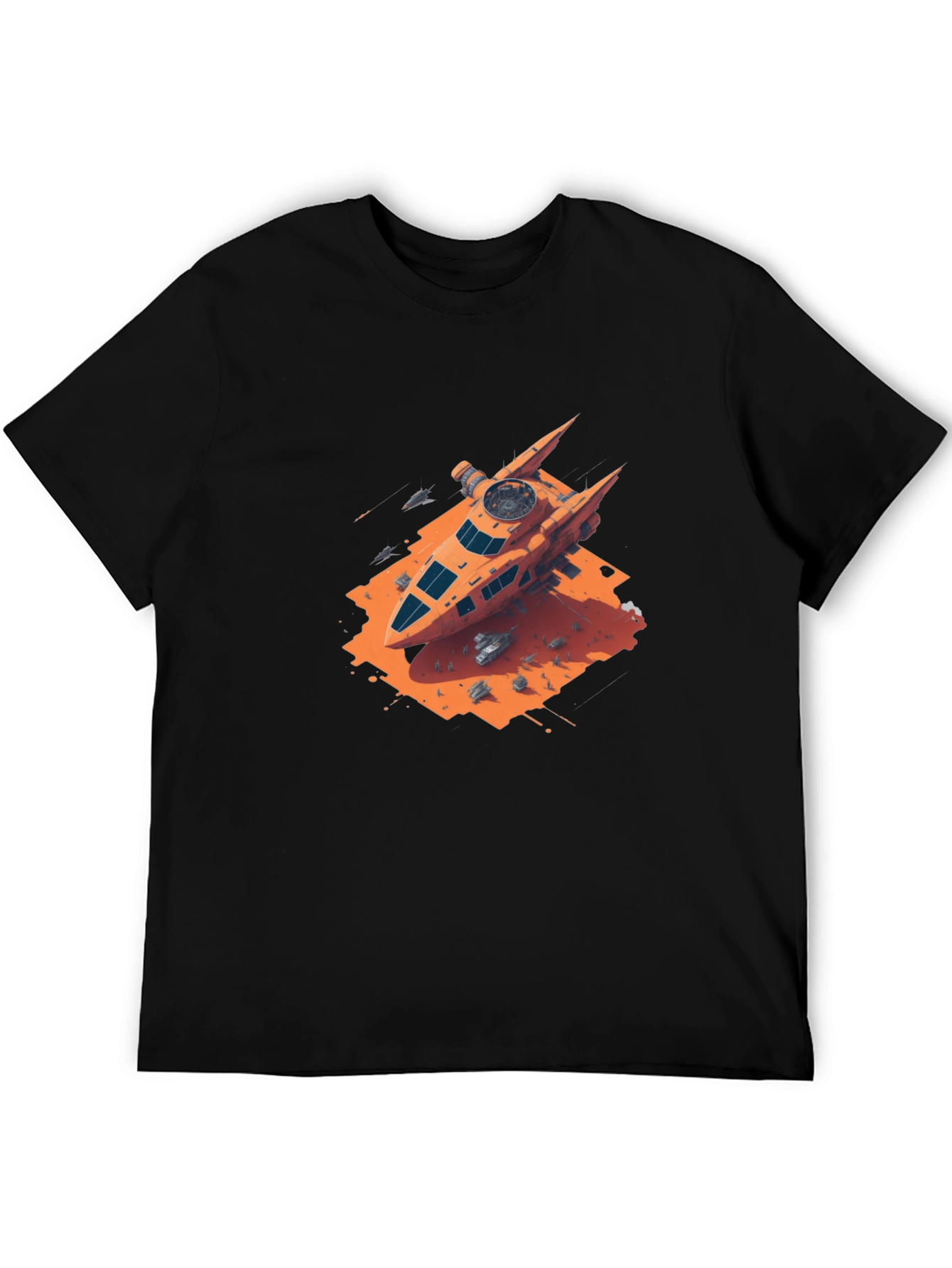 Sci-Fi Spaceship Graphic T-Shirt