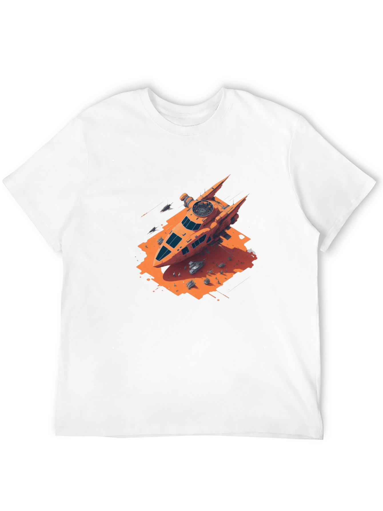 Sci-Fi Spaceship Graphic T-Shirt
