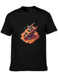 Sci-Fi Spaceship Graphic T-Shirt
