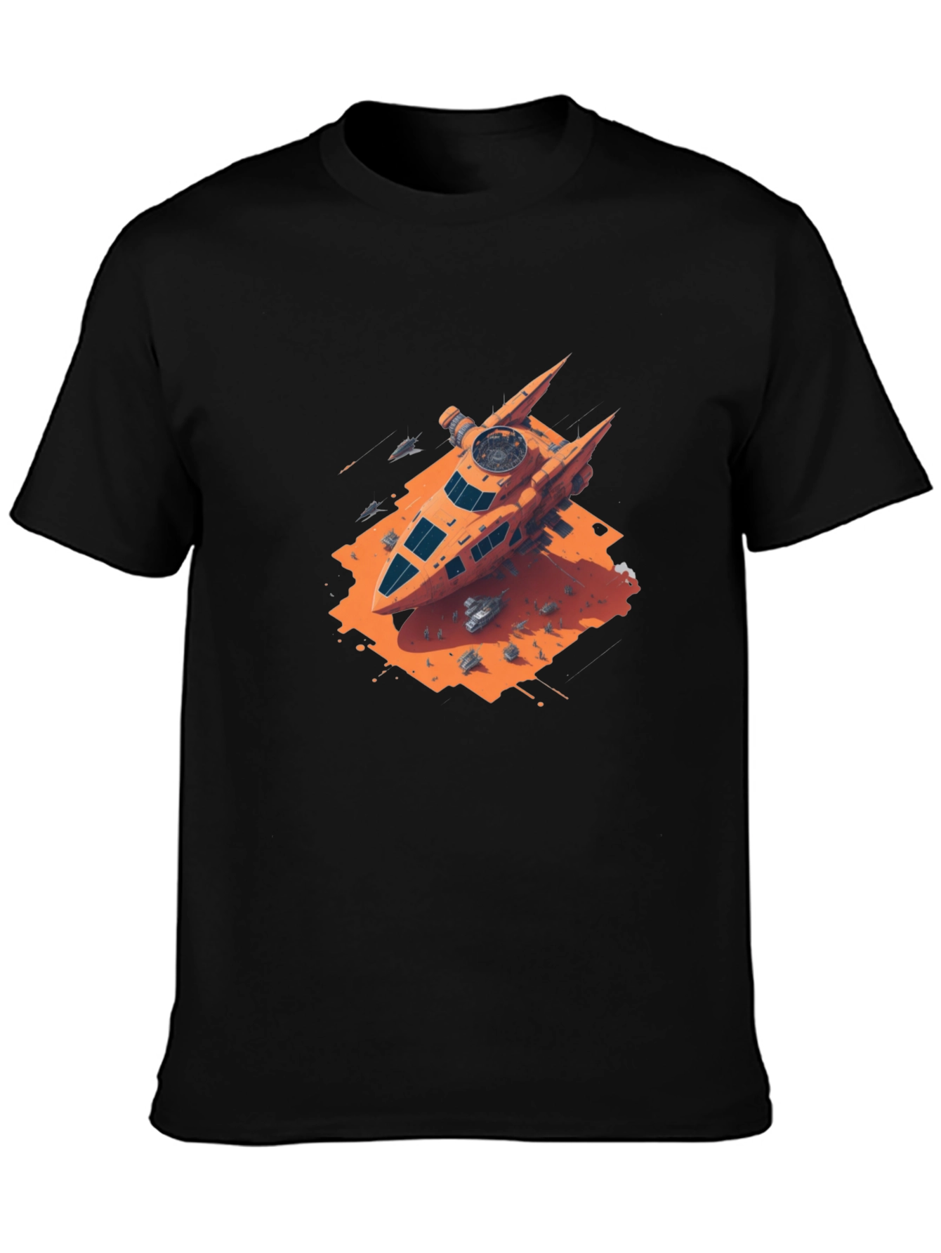 Sci-Fi Spaceship Graphic T-Shirt