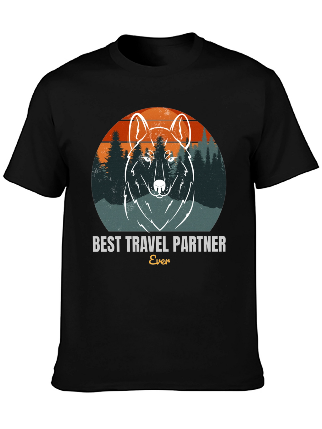 Best Travel Partner Wolf Graphic Tee