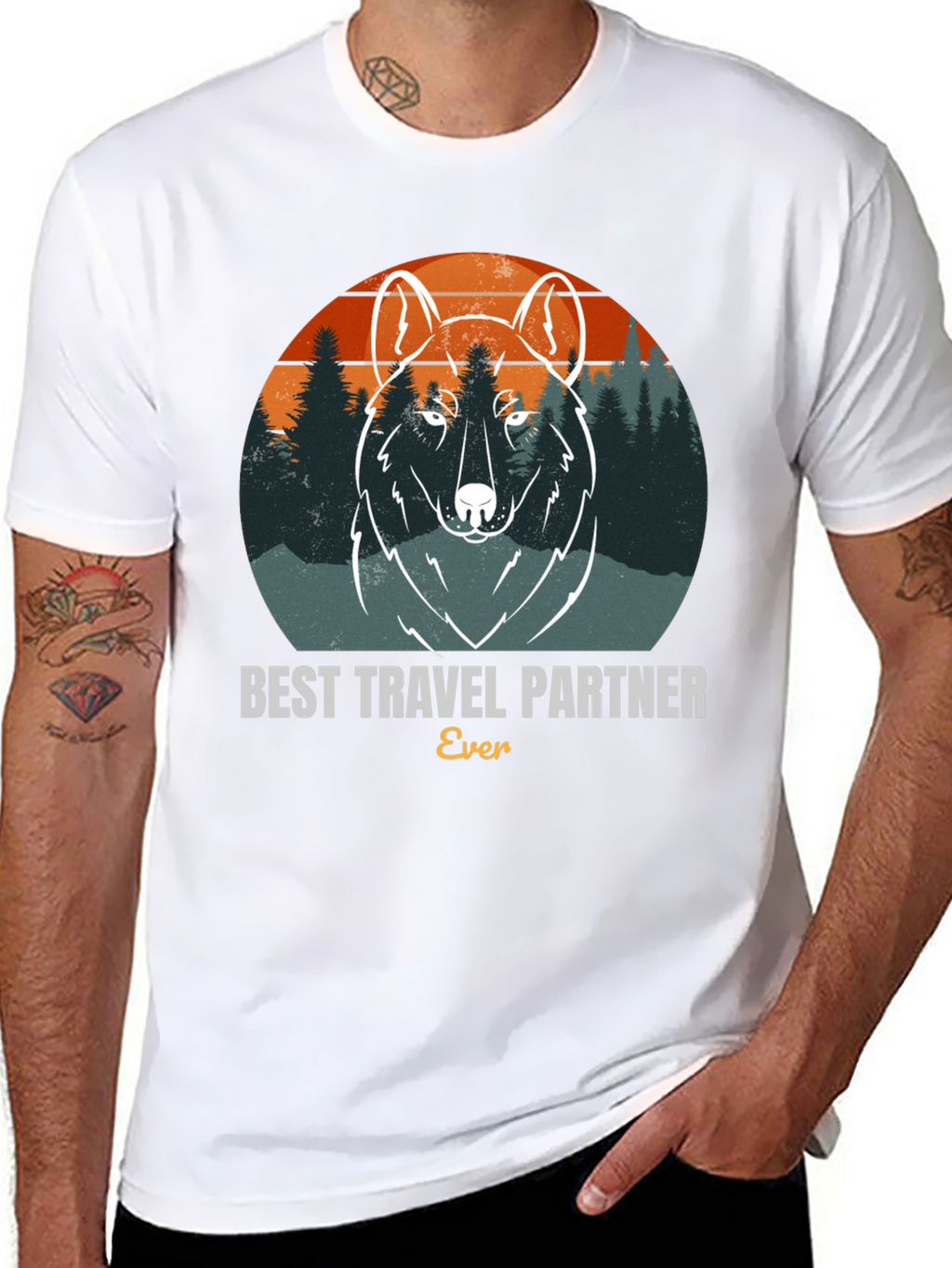 Best Travel Partner Wolf Graphic Tee