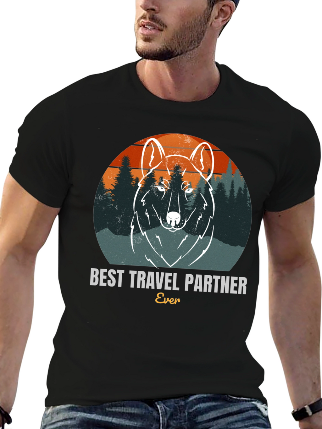 Best Travel Partner Wolf Graphic Tee