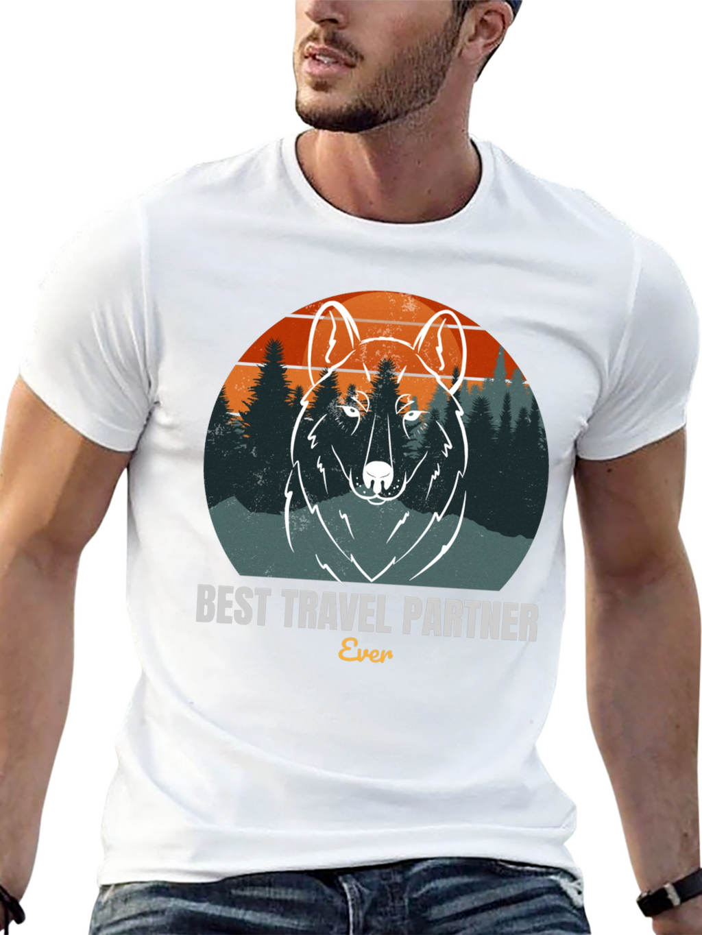Best Travel Partner Wolf Graphic Tee