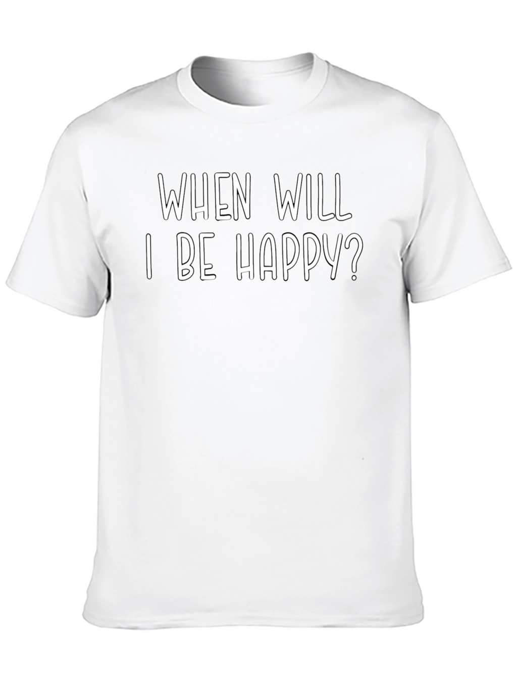 When Will I Be Happy? Graphic Tee - Black