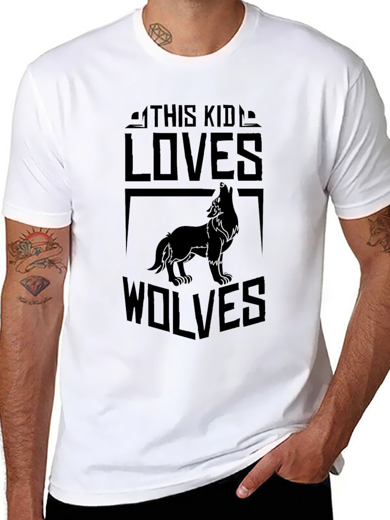 Wolf Lover Black T-Shirt - Unique Design