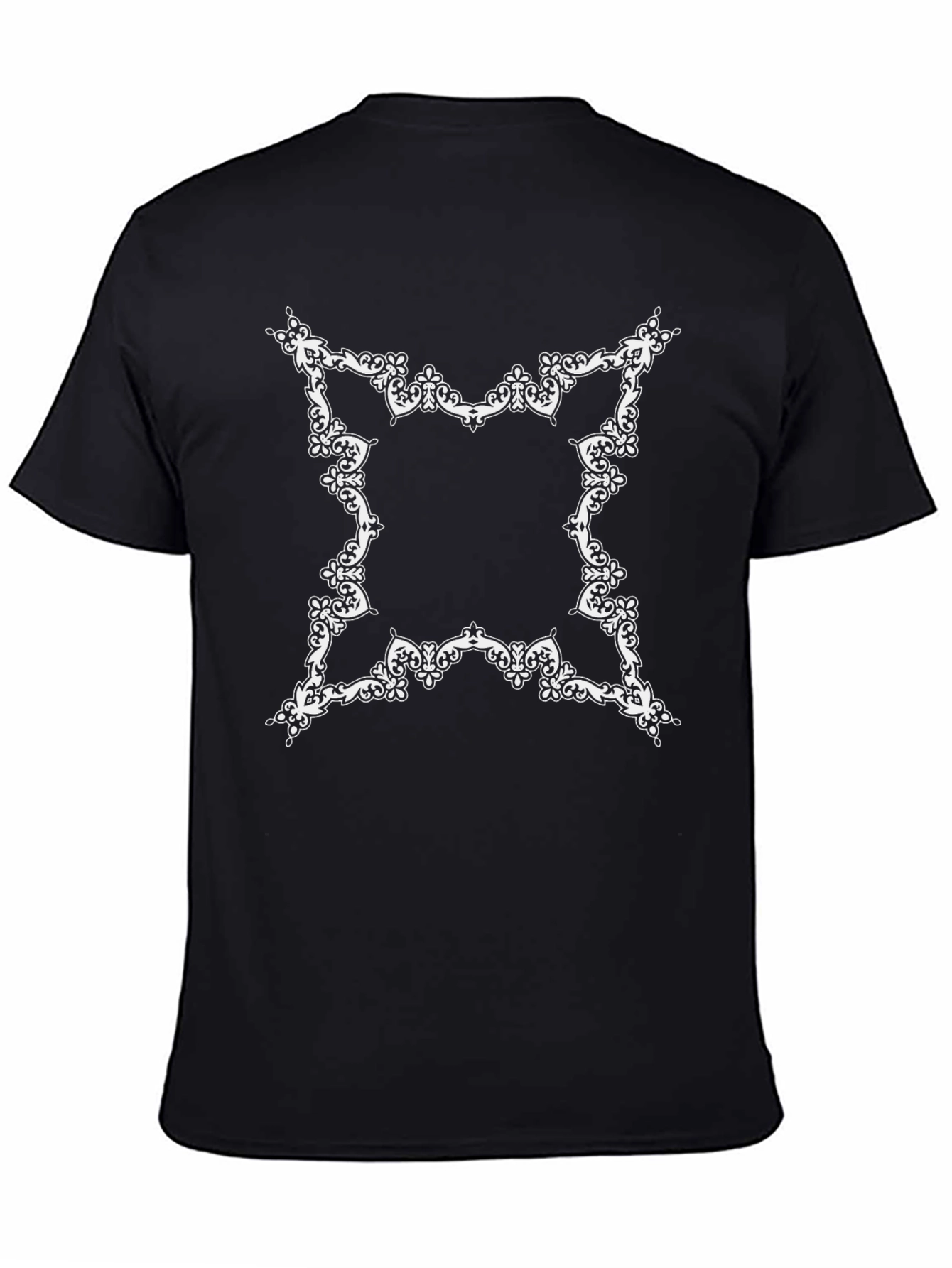 Elegant Ornate Frame Black T-Shirt