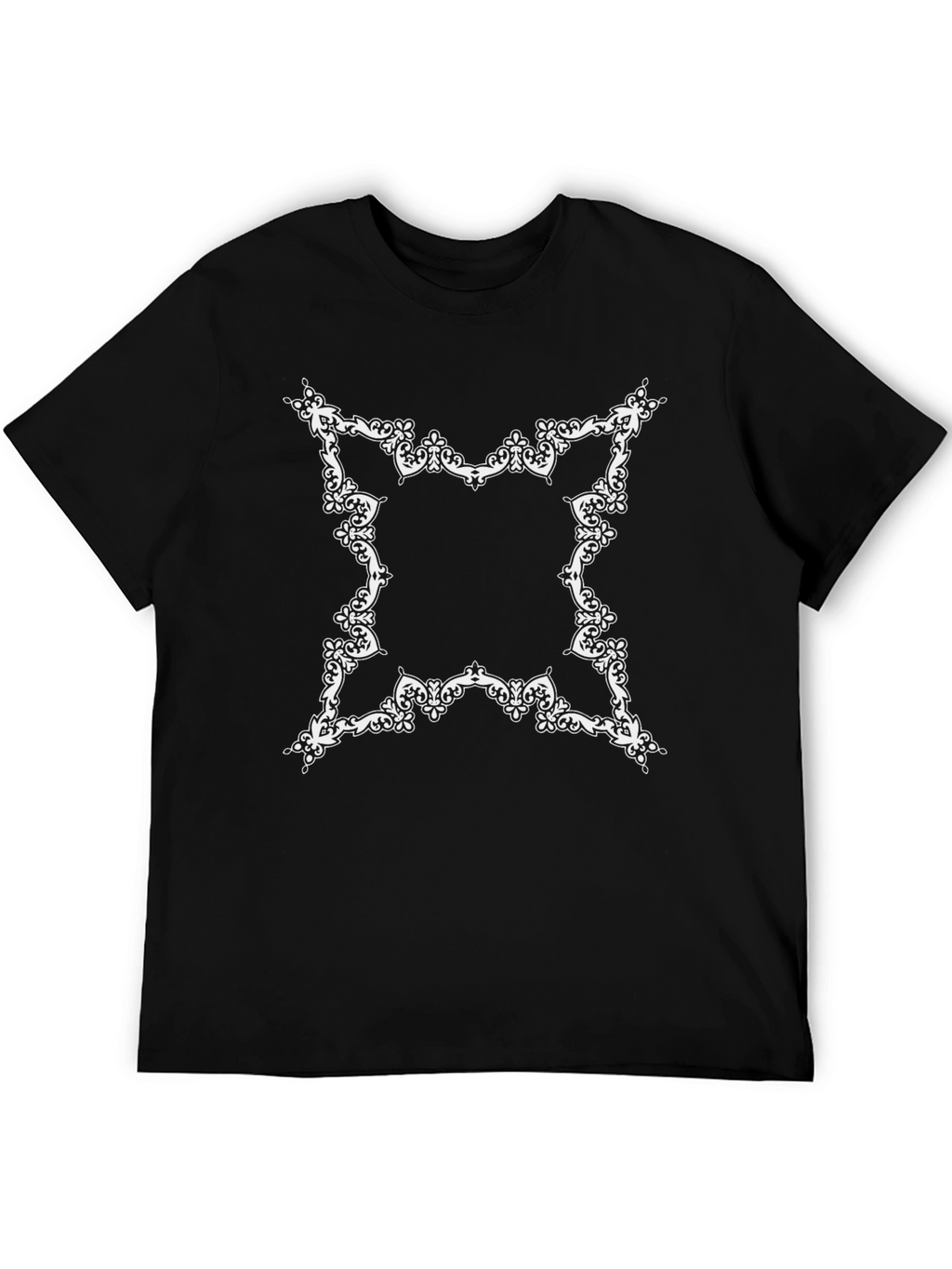 Elegant Ornate Frame Black T-Shirt