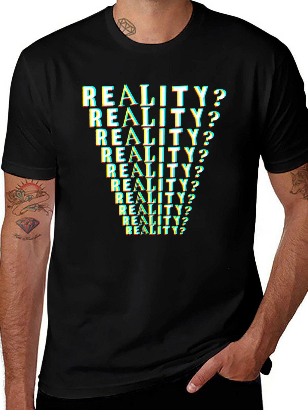 Reality? T-Shirt - Glitch Text Design