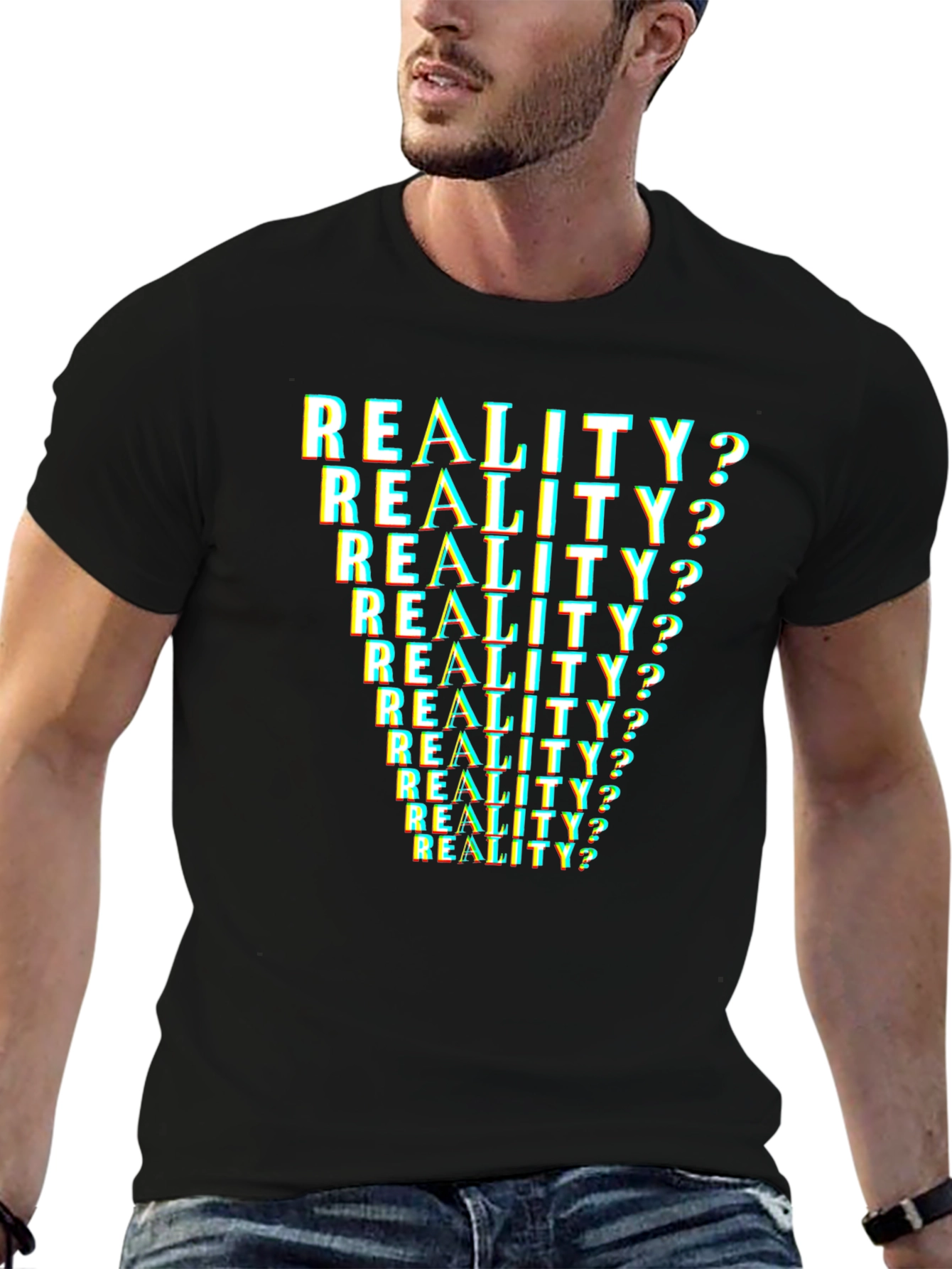 Reality? T-Shirt - Glitch Text Design