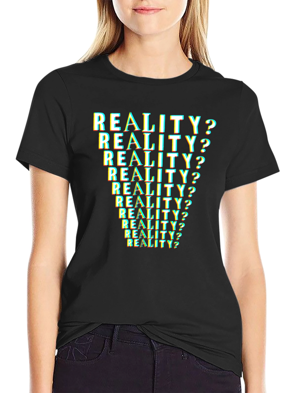 Reality? T-Shirt - Glitch Text Design