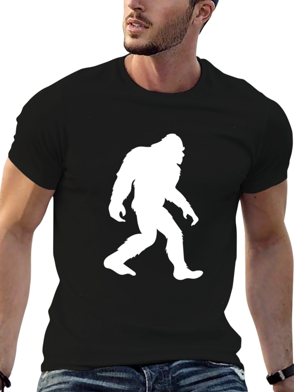 Bigfoot Graphic Tee - Black Cotton T-Shirt
