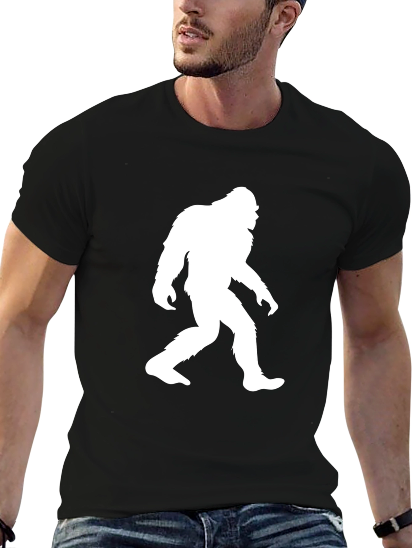 Bigfoot Graphic Tee - Black Cotton T-Shirt