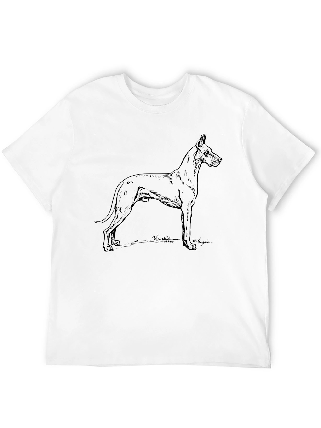 Dog Graphic Mens Black T-Shirt