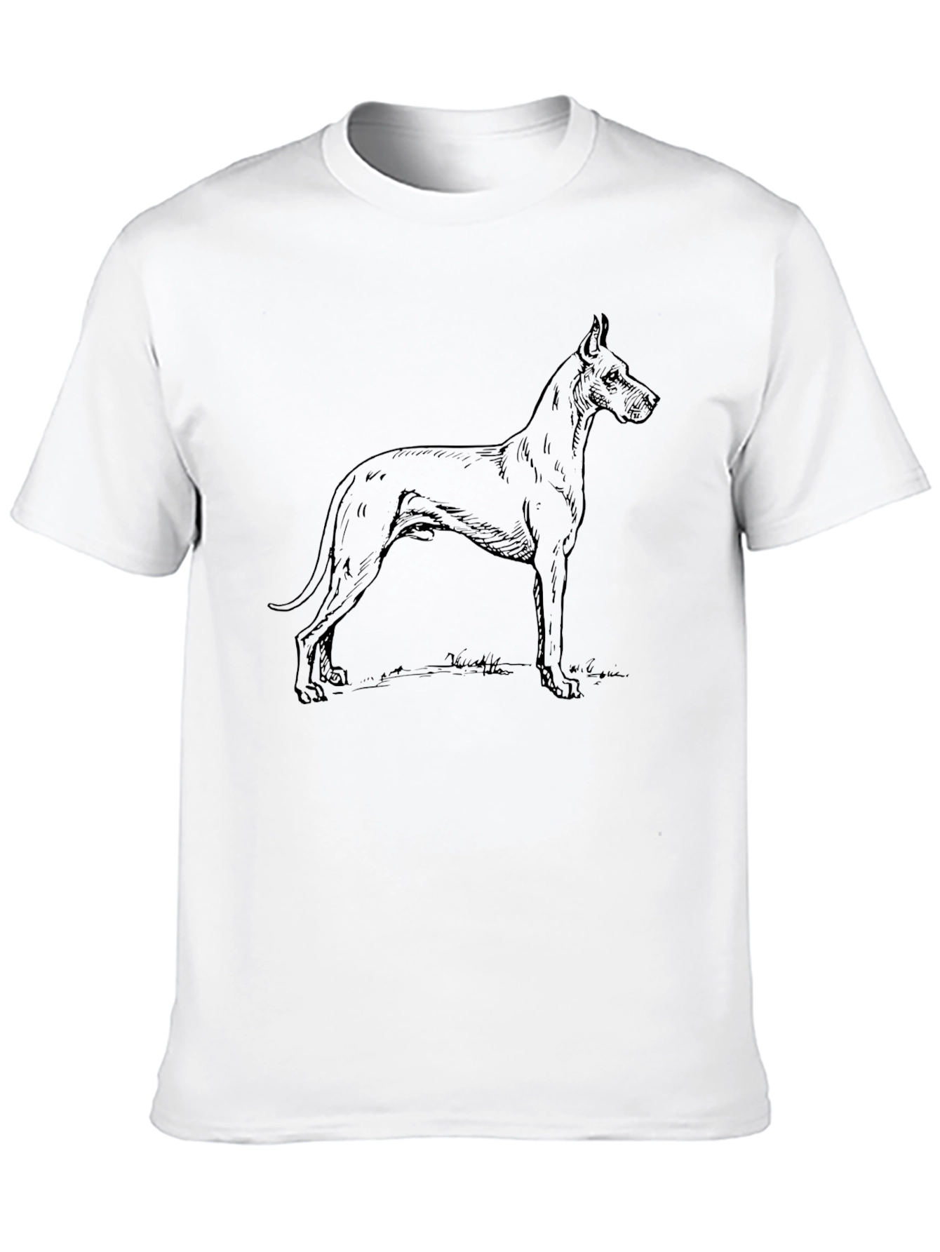 Dog Graphic Mens Black T-Shirt