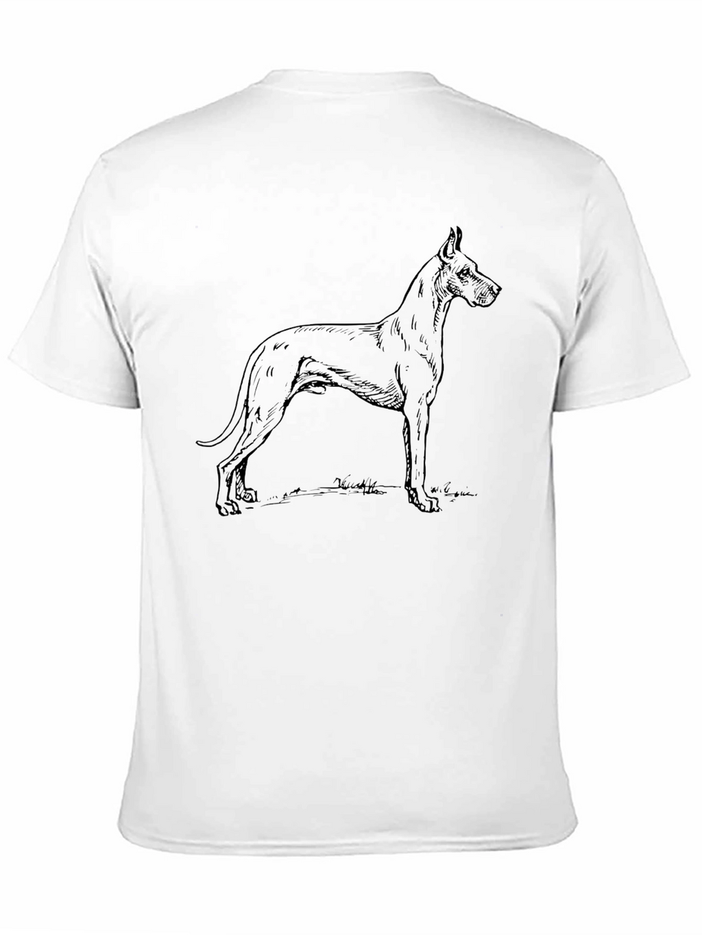 Dog Graphic Mens Black T-Shirt