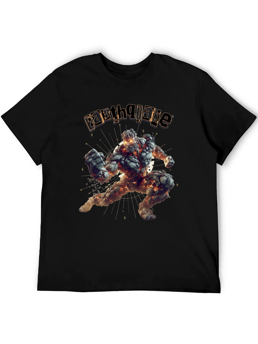 Earthquake Graphic Black T-Shirt