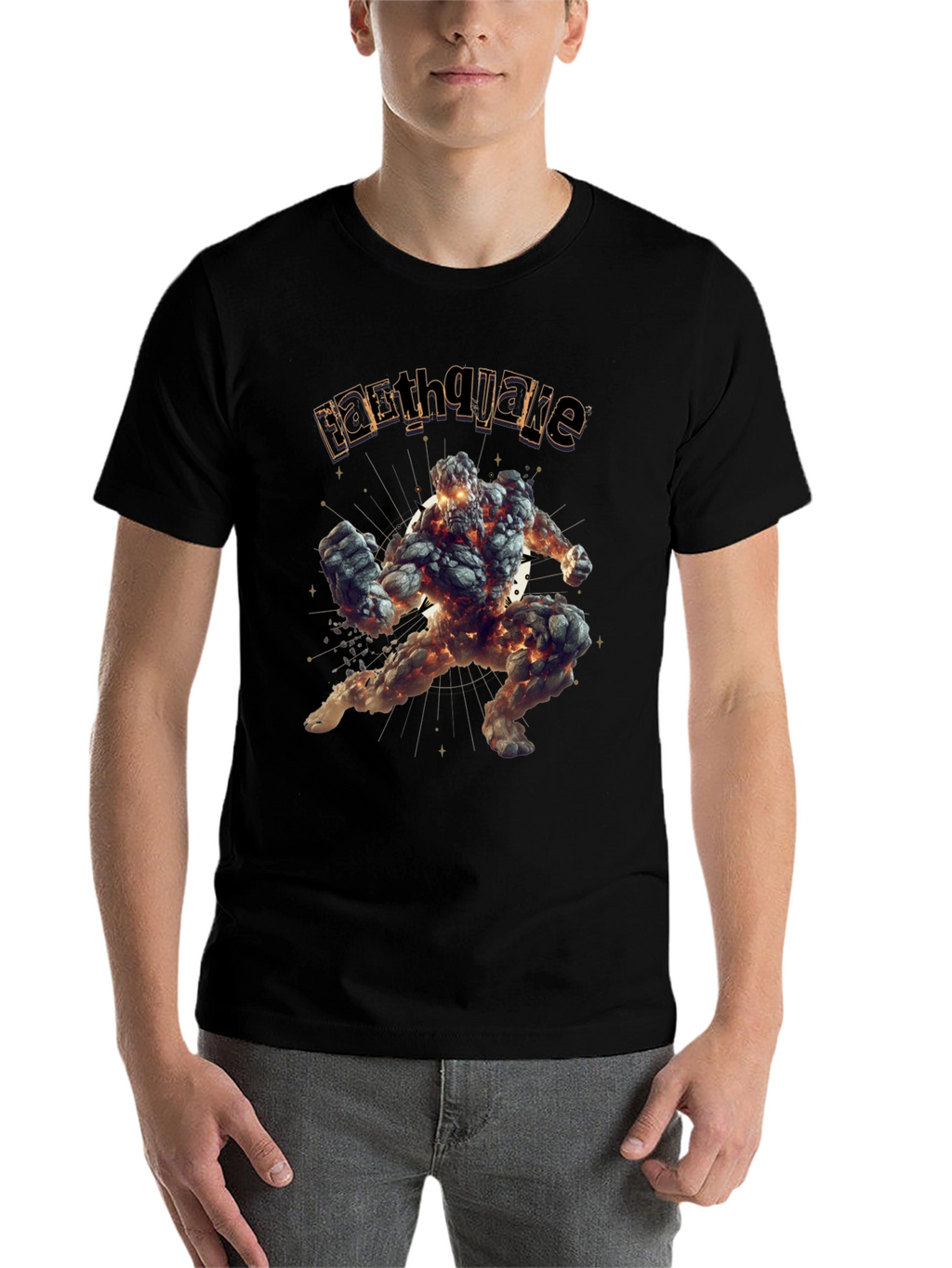 Earthquake Graphic Black T-Shirt