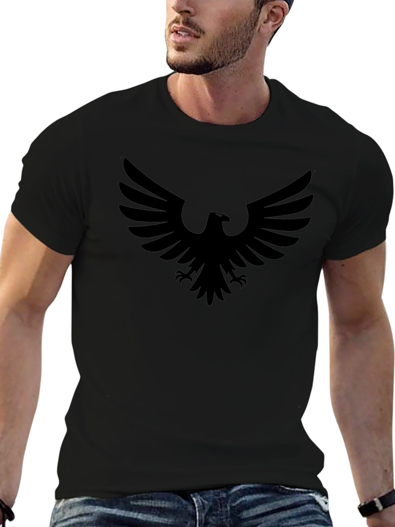 Black Eagle Graphic Tee - Mens Casual T-Shirt