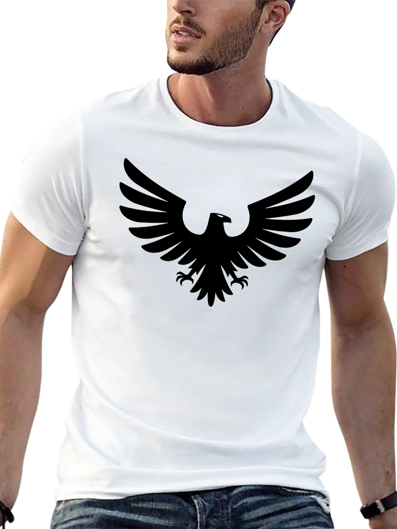 Black Eagle Graphic Tee - Mens Casual T-Shirt