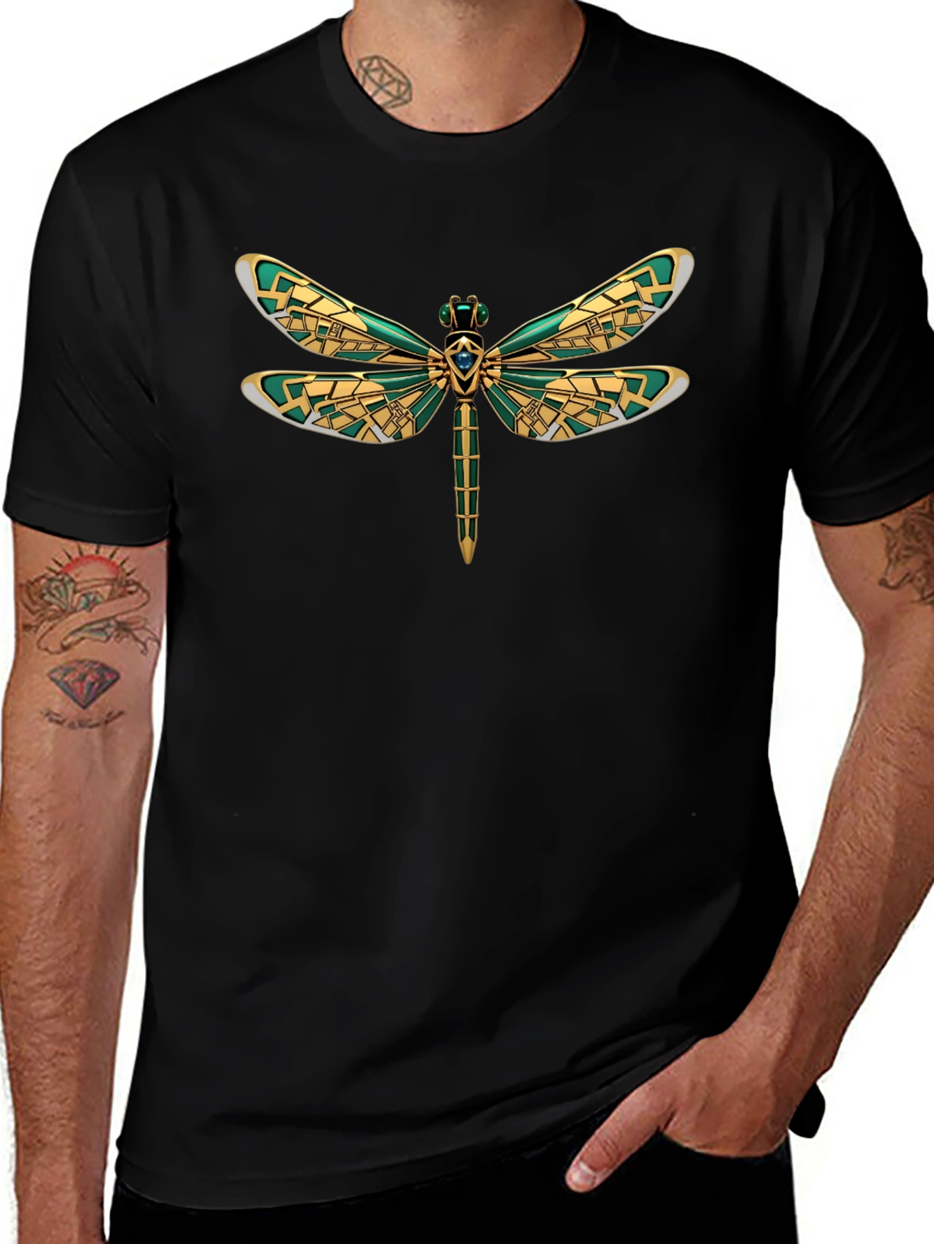 Dragonfly Graphic T-Shirt Black