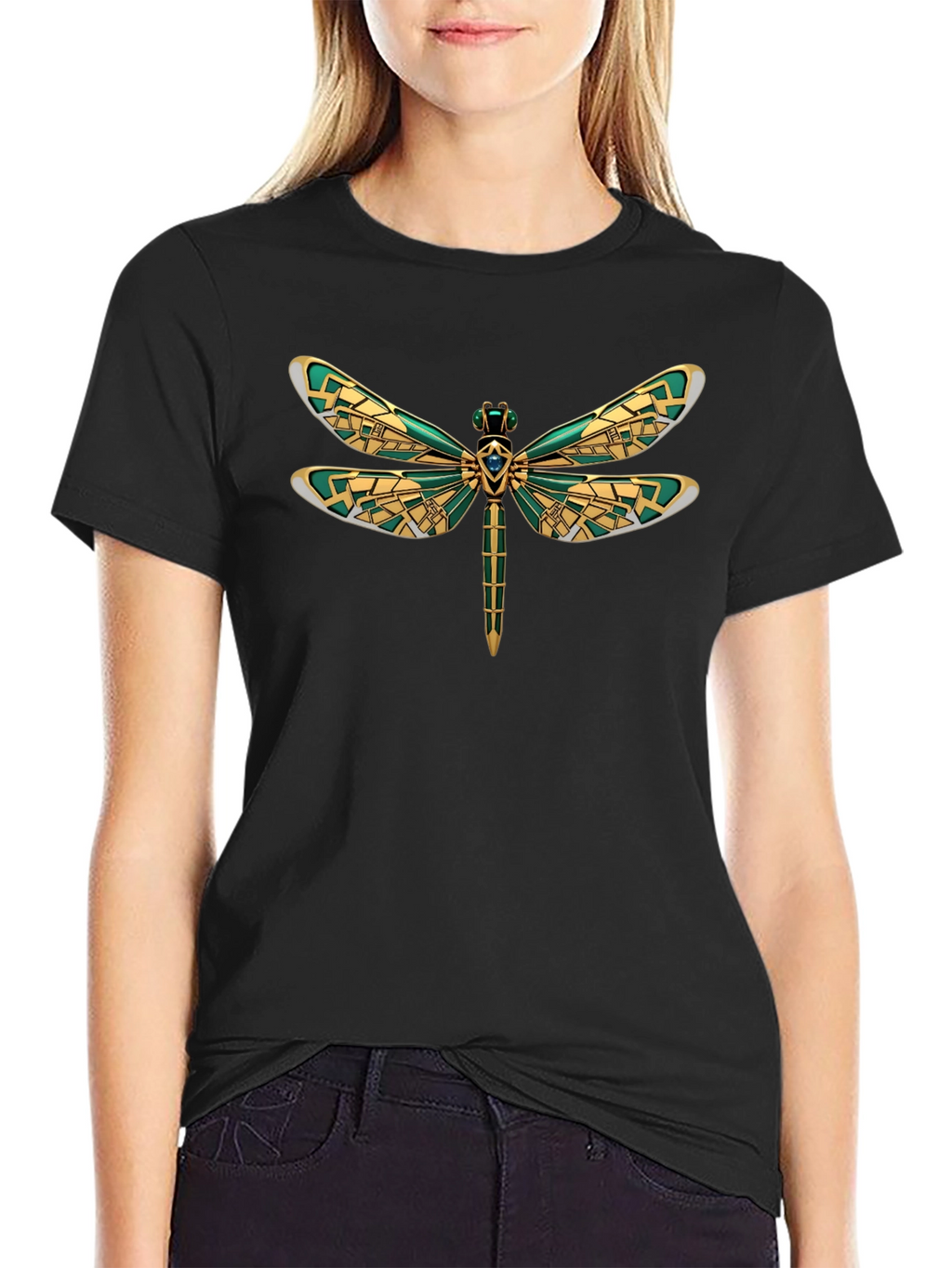 Dragonfly Graphic T-Shirt Black