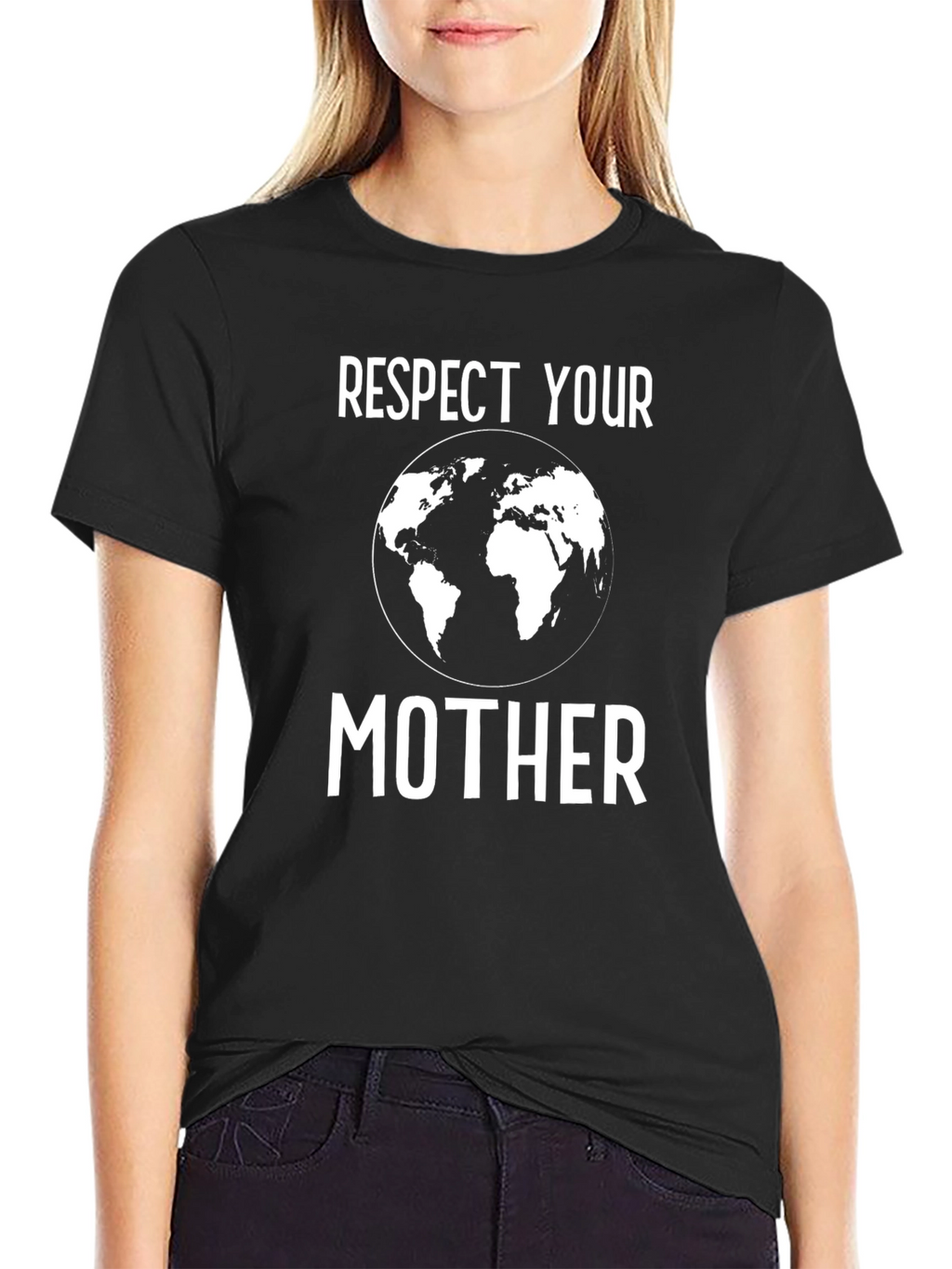 Respect Your Mother Earth T-Shirt Black Graphic Tee